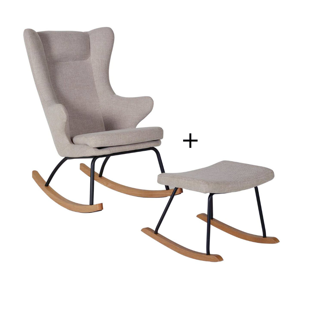 Mama Rocking Deluxe-Schaukelstuhl mit Hocker