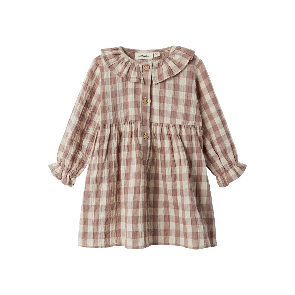 Lil' Atelier Checked cotton dress  - Hola BB