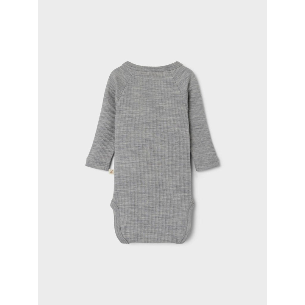 Lil' Atelier Fabel Wool Body - Grey Melange  - Hola BB