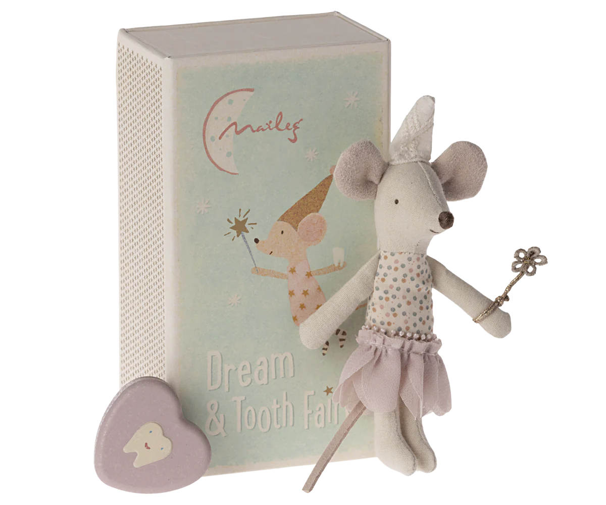 Maileg Maileg Little sister in matchbox tooth fairy mouse  - Hola BB