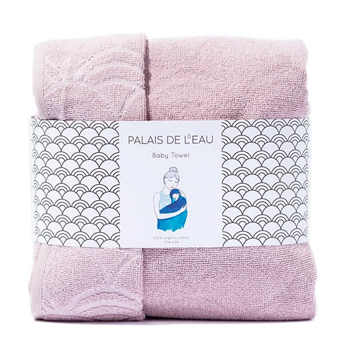 PALAIS DE L’EAU Organic Cotton Baby Towel Vintage Pink - Hola BB