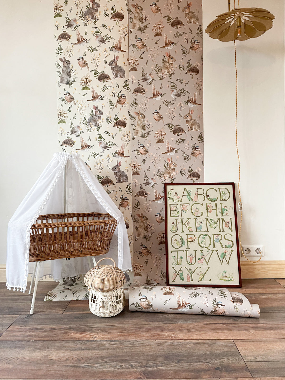 Summer Gray Birds & Bunnies Wallpaper - Hola BB