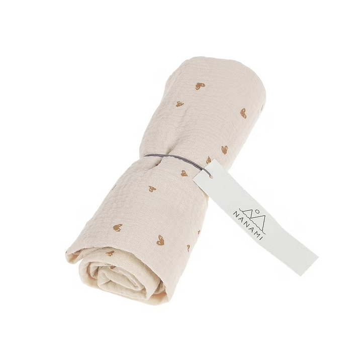 Пеленка с принтом сердечек