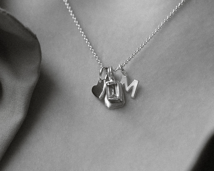 Silver Birth Stone Pendant - Multiple stones