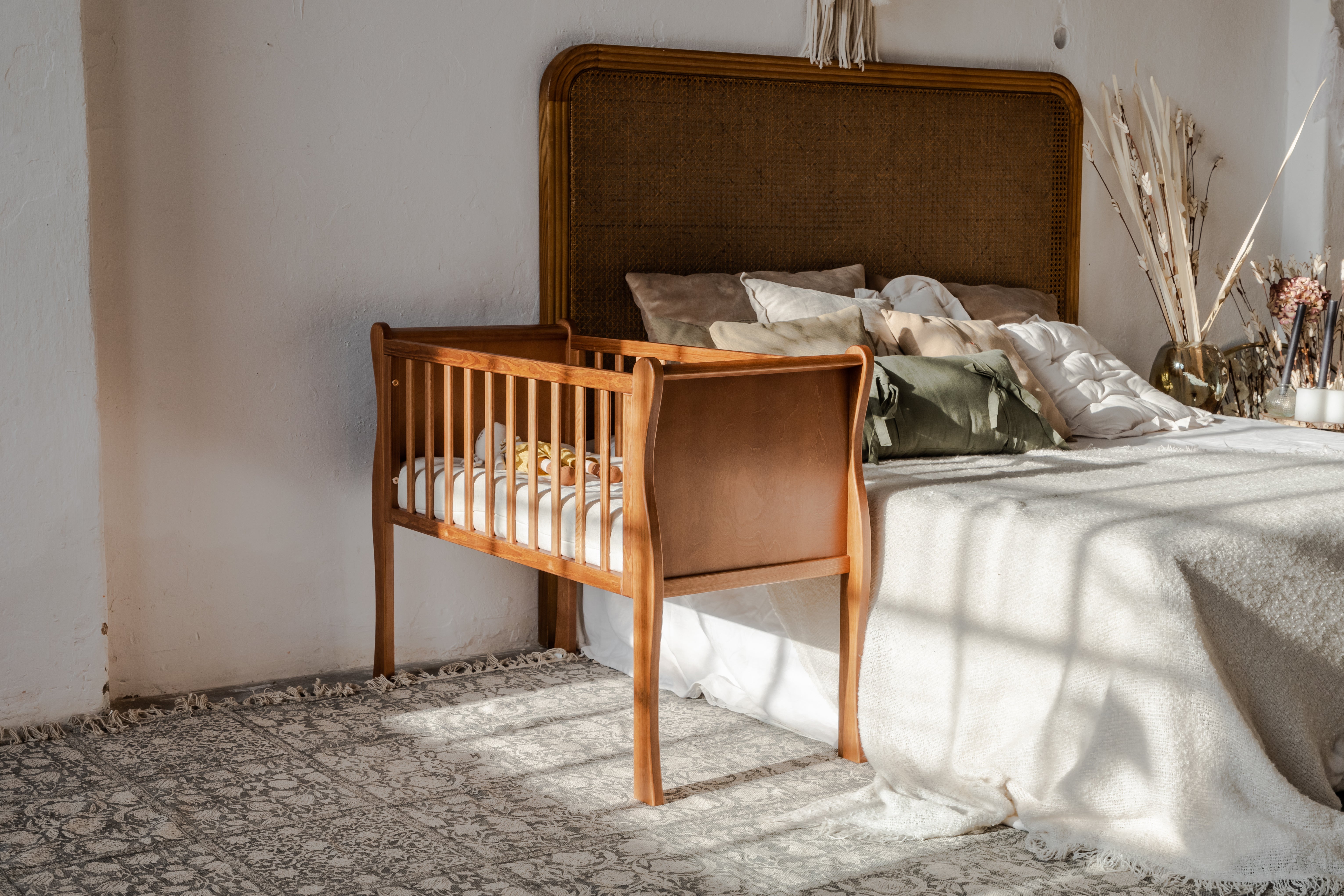 Woodies Noble Mini Crib 90x40cm - Vintage  - Hola BB