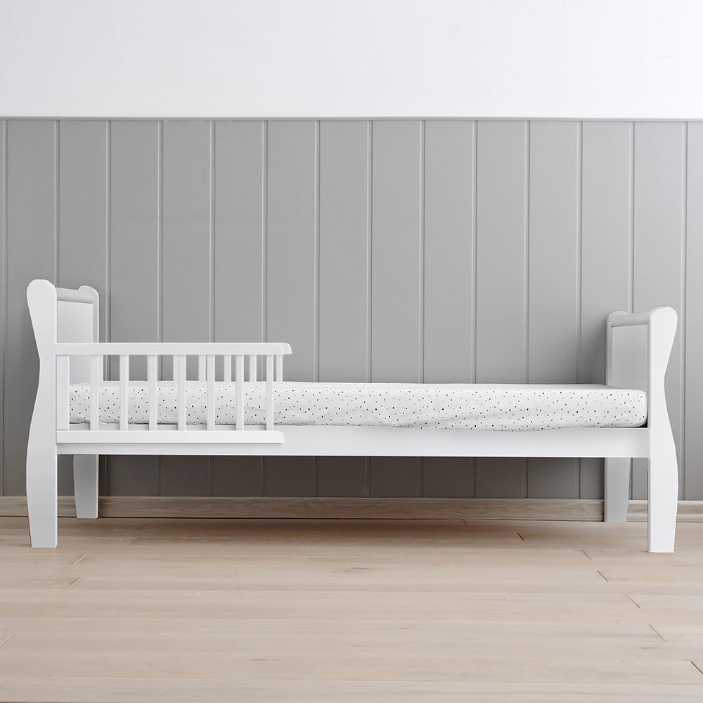 Woodies Woodies Noble Toddler Bed White + Mattress + Noble White Desk  - Hola BB