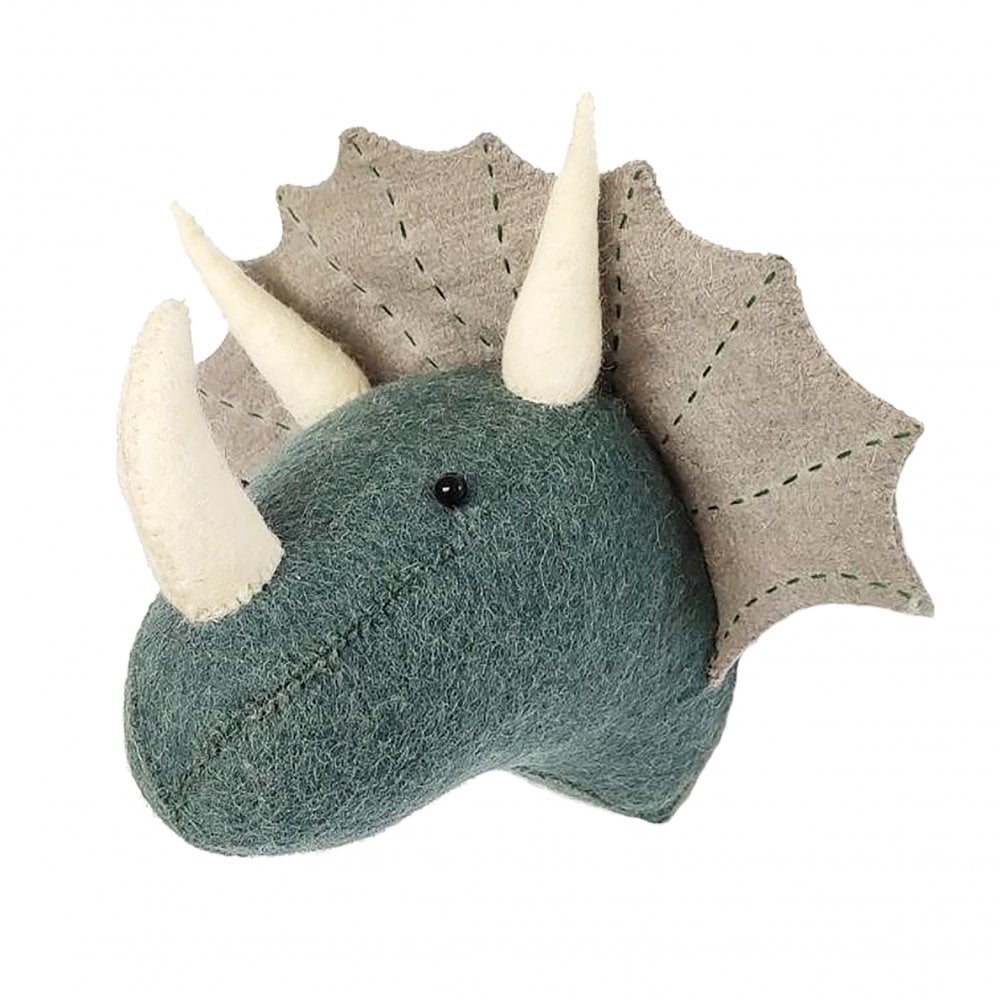 Fiona Walker Triceratops Head - Blue/Grey - Mini  - Hola BB