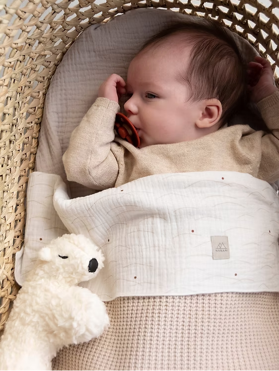 Manta de algodón tejida para bebé