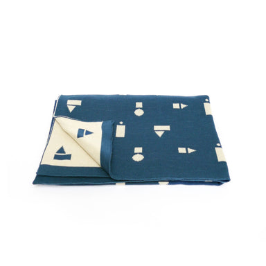 Ted & Tone Organic Blanket Blue Playblocks  - Hola BB