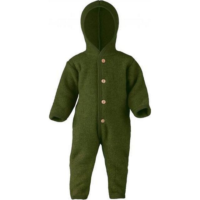 Engel Hooded buttoned overall with cuffs - Reed mélange  - Hola BB