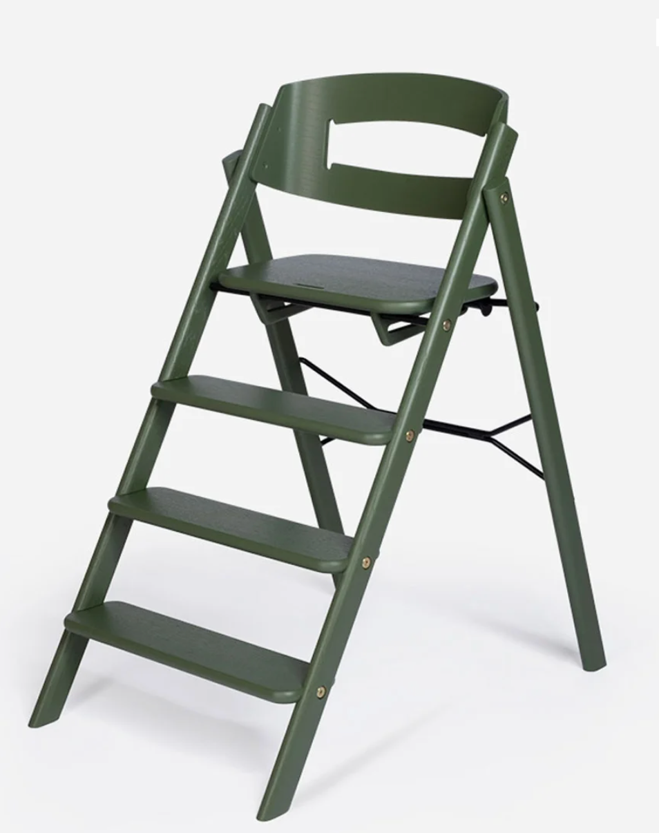 KAOS Klapp high chair + Junior set Olive Beech chair / Klapp Wall Hook - Beech Natural - Hola BB