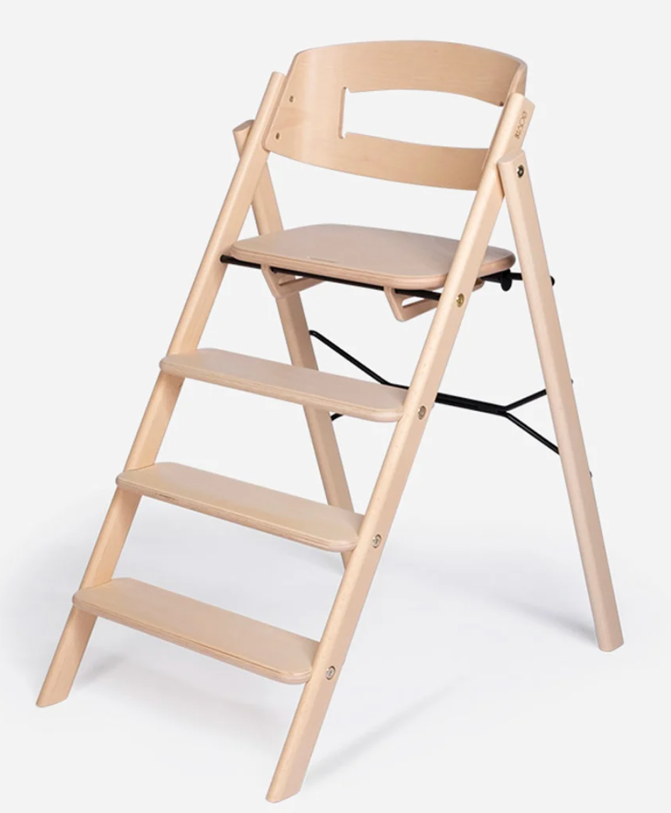 KAOS Klapp high chair + Junior set Natural Beech chair / Klapp Wall Hook - Beech Natural - Hola BB