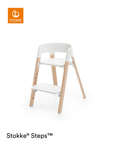Stokke Save 20%! Steps™ Chair + Free Bouncer Grey Clouds - Multiple colours White/Natural - Hola BB