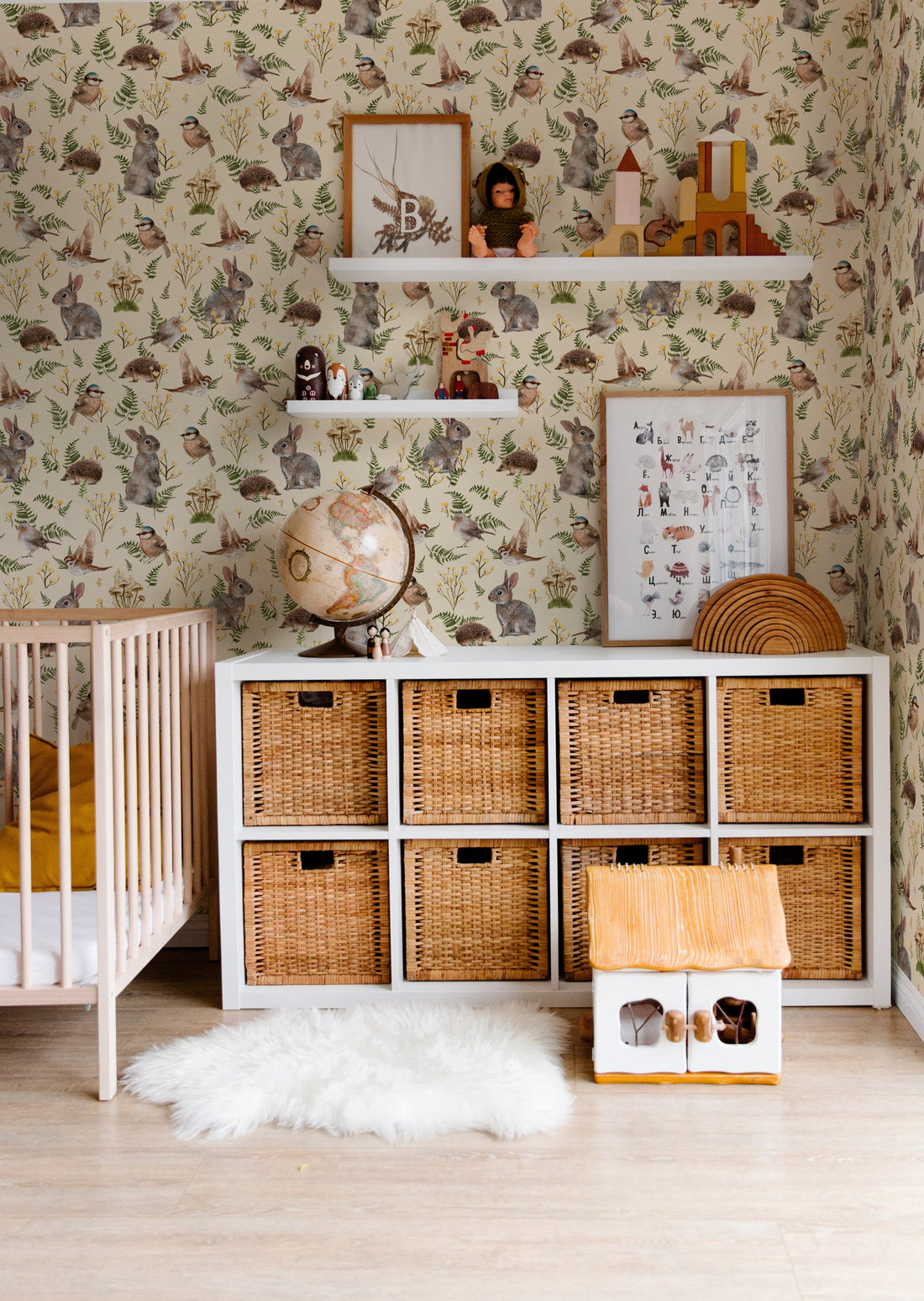 Summer Gray Birds & Bunnies Wallpaper - Hola BB