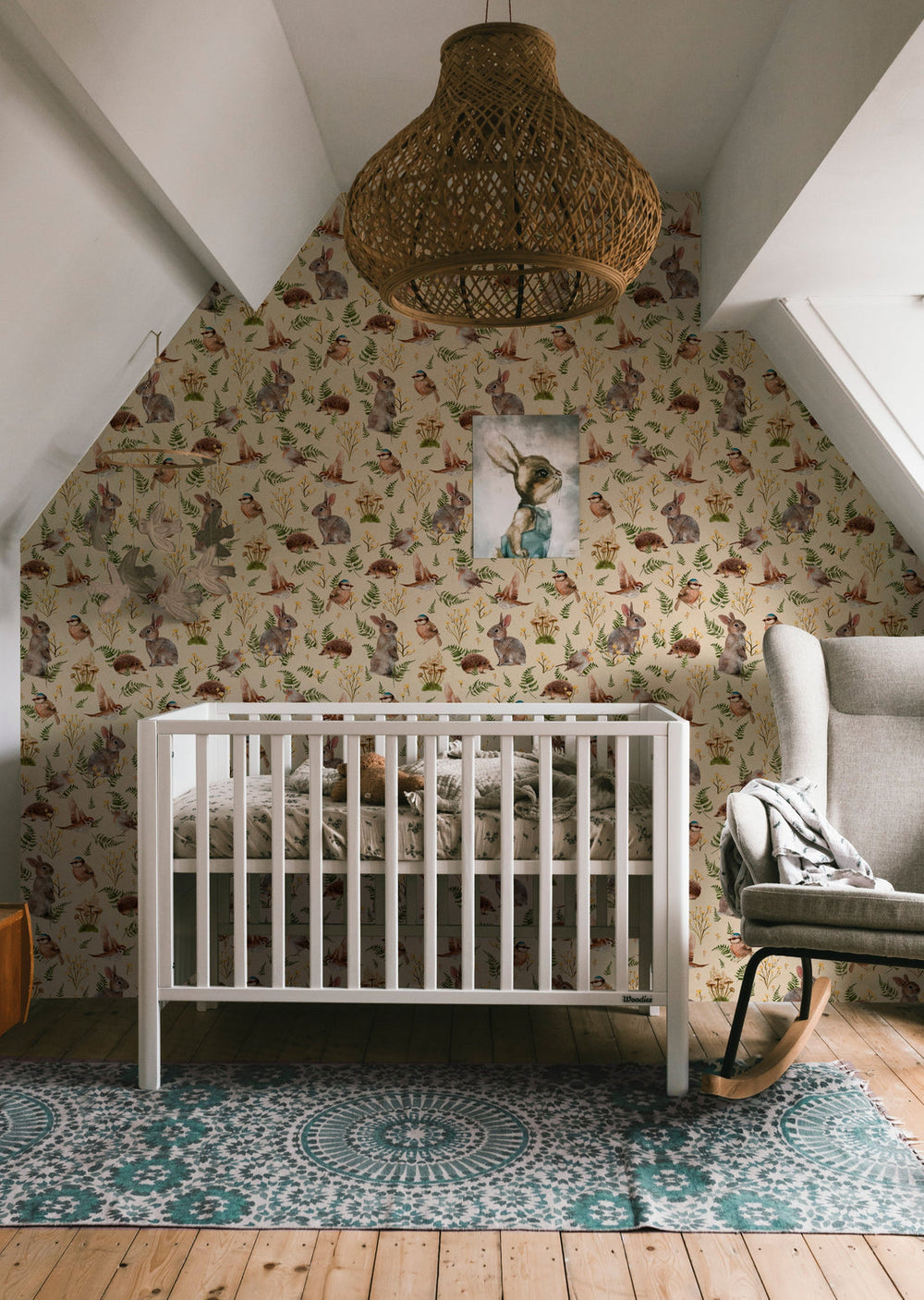 Summer Gray Birds & Bunnies Wallpaper - Hola BB