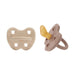 Hevea pacifier 2-pack 3-36 months Orthodontic - Sandy Nude/Tan Beige  - Hola BB