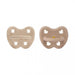 Hevea pacifier 2-pack 3-36 months Orthodontic - Sandy Nude/Tan Beige  - Hola BB