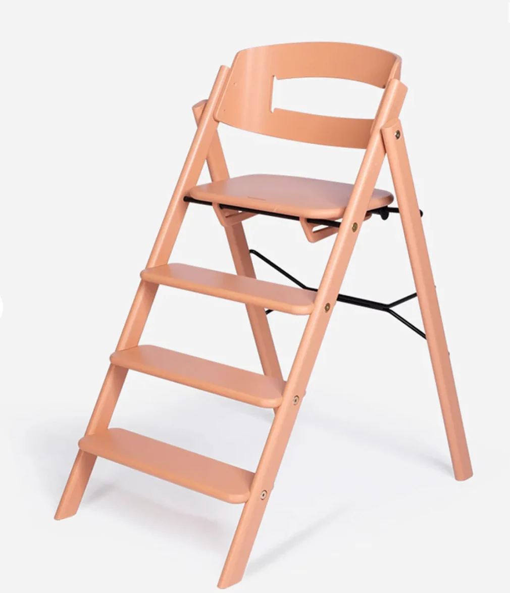 KAOS Klapp high chair + Newborn set Pale Coral Beech chair / Newborn babyseat - Beige - Hola BB