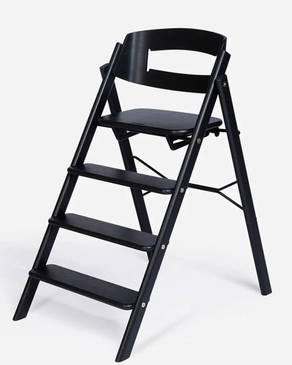 KAOS Klapp high chair + Newborn set Premium Oak Black chair / Newborn babyseat - Beige - Hola BB