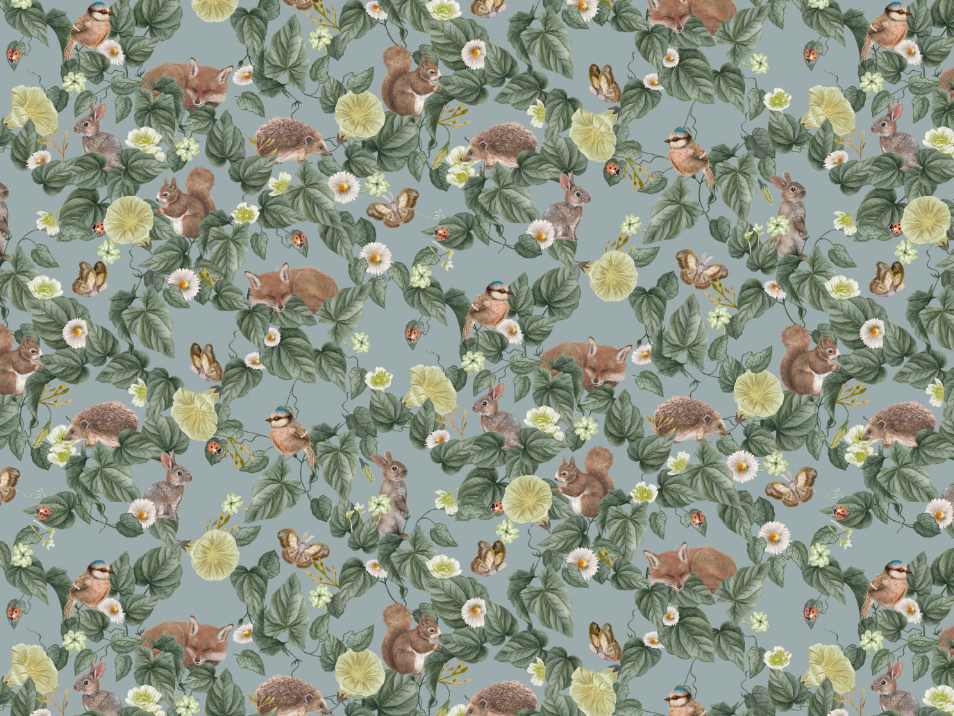 Summer Gray Forest Lullaby Wallpaper  - Hola BB